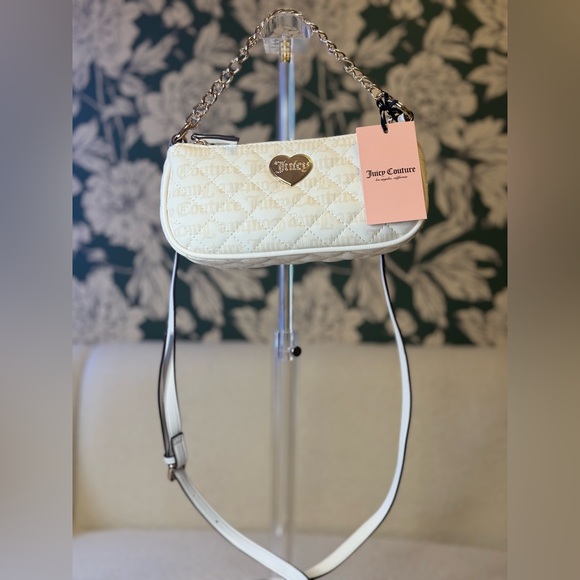 Juicy Couture Handbags - Juicy Couture Cream Quilted Shoulder Bag with Gold Accents NWT